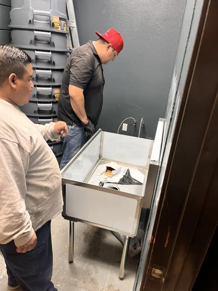 Commercial plumbing and sink installation in North Davis