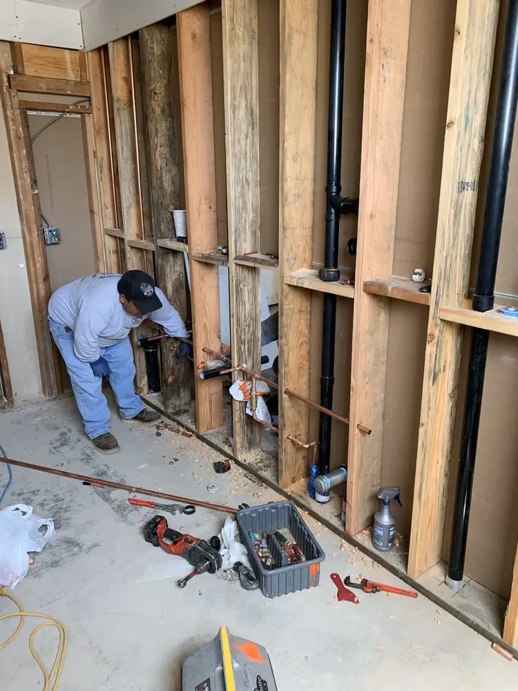 Commercial rough-in plumbing for Water Heater Replacement in North Davis